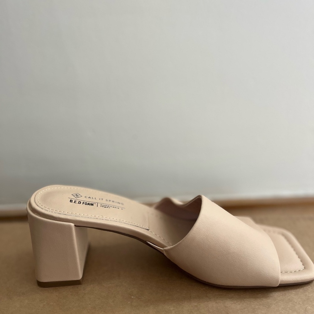 Call It Spring Cream Women's Mules - Picture 2 of 5